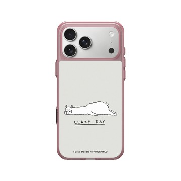 iPhone 17 Pro Max Clear (相機按鈕) 晶醺玫 - ilovedoodle (Lim Heng Swee) - Llazy Day 羊駝