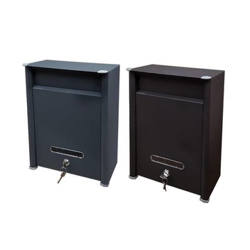 白鐵304# 超小型烤漆信箱 寬260x高350x深120mm 粉體塗裝 紅鐵砂/深灰砂 附鑰匙x2 台灣製造