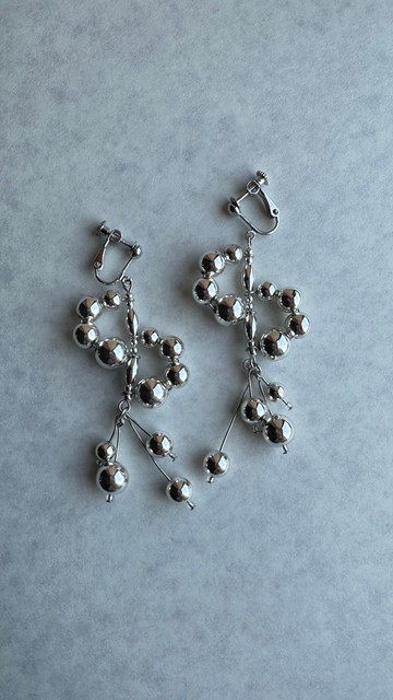 無限銀 垂墜耳針/耳夾