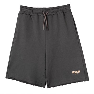 MSGM Kids 深灰色不收邊短褲