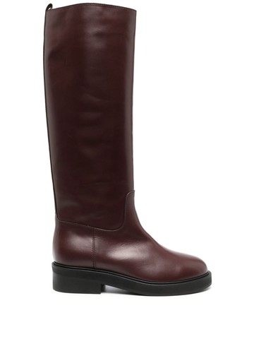 Via Roma 15 - knee-length leather boots - women - Calf Leather/Rubber/Calf Leather - 40 - Brown