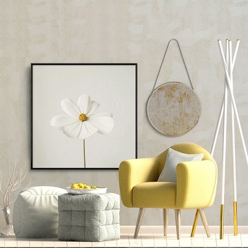 白色小雛菊 -掛畫/畫作/海報/花/淺色系/夏日/入厝禮物/可客製化