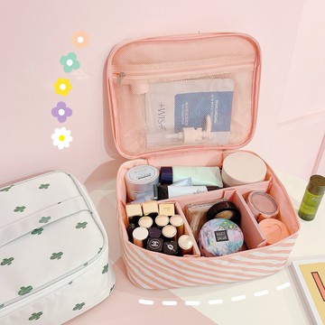 少女心放映室 加厚大容量防水洗漱包化妝包 旅行便攜式手提收納袋