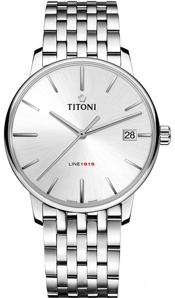 TITONI 梅花錶 LINE1919_SER 系列 機械男腕錶(83919S-575)-40mm-銀面鋼帶【刷卡回饋 分期0利率】【APP下單點數13倍送】