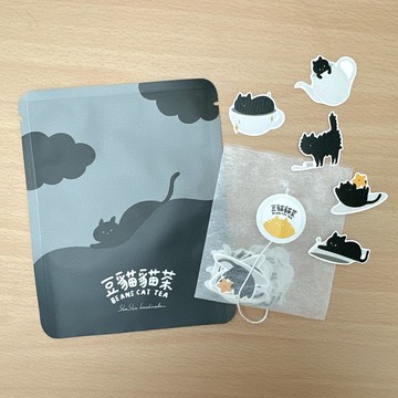 豆貓貓們的茶包貼紙-亮亮
