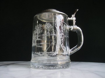 【老時光 OLD-TIME】早期歐洲二手厚重水晶玻璃水杯