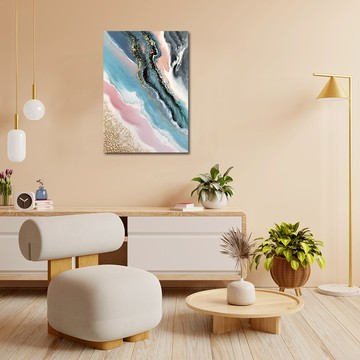 【御畫房】當代國家級展覽畫家 抽象系列手繪油畫70×100cm(DB-041)