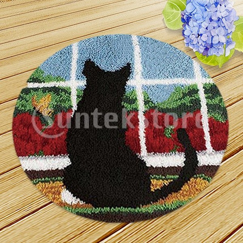 2セット 黒猫 ラッチフックキット 敷物 クッション 工芸 刺繍 初心者 通販 Lineポイント最大0 5 Get Lineショッピング