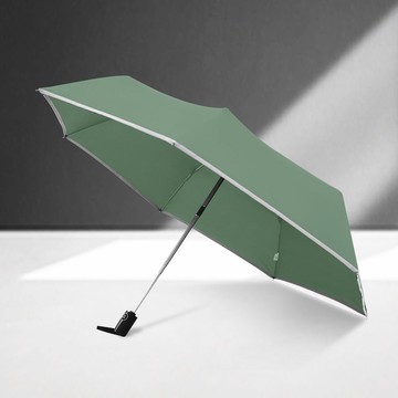 TDN 型男瞬乾自動開收傘反光輕量超大雨傘(靜謐綠)