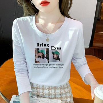 長袖t恤女春秋季秋冬打底衫體恤秋衣可外穿今年流行巨好看上衣服