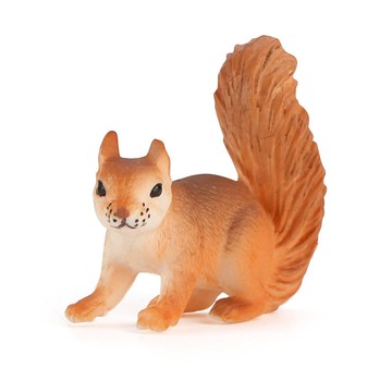 🌈「動物世界」仿真野生動物松鼠模型實心靜態園林微景觀擺件動物手辦