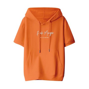 短袖女T恤連帽2025新款寬松夏季純棉上衣大碼百搭休閑半袖薄款