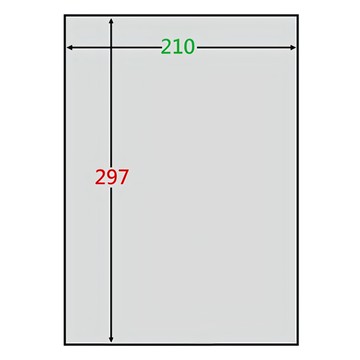 鶴屋 A4銀色特多龍貼紙 LZ210297 297 x 210mm  40張  1格