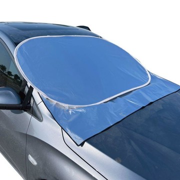夏季汽車遮陽擋前檔玻璃外用防曬隔熱塵落葉罩摺疊防雪鋼圈太陽擋🛒【免運】