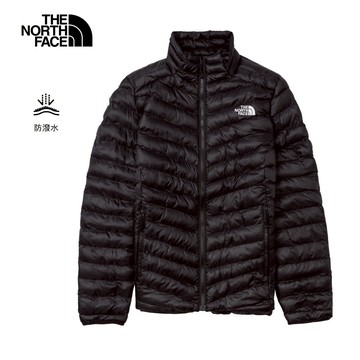 The North Face北面女款黑色防潑水舒適可打包立領鋪棉外套｜8AYEKT0