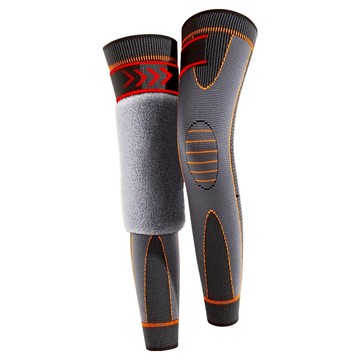 StarGo 兔毛加絨加厚保暖護膝/綁帶式加長護膝套/老寒腿護腿套/防寒膝蓋護具/運動護膝 非醫療用 L(60-70kg)適用  50 x 8 x 3cm  1組  單一顏色