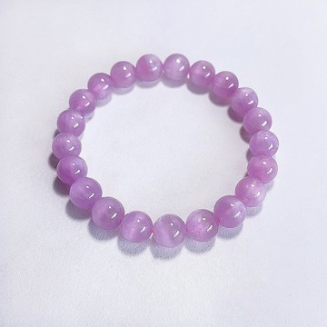 天然礦石 貓眼紫鋰輝 8.5 mm 手鍊