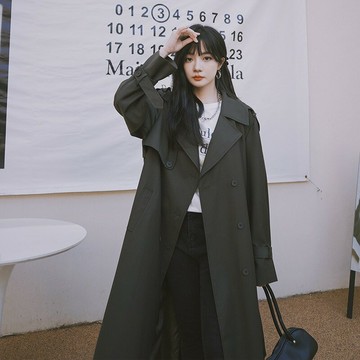 【巴黎精品】現貨+預購 風衣外套休閒大衣-歐貨爆款寬鬆英倫氣質女外套a1ih43