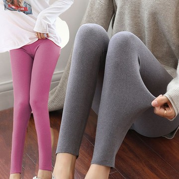 秋冬加厚雙面磨毛德絨彈力中高腰內搭外穿長褲發熱褲(3色)