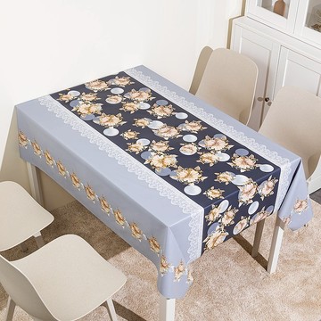 古典璀璨蕾絲皮革桌巾 防水防油 餐墊 露營桌巾 餐桌布 茶几布