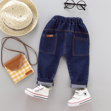 洋氣童裝男童秋裝兒童褲子新款破洞牛仔褲寶寶春秋裝長褲潮