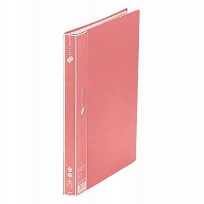 【A4-S】プラス／クリアーファイル　エコノミータイプ（FC-104EN・88-322）　レッド　ポケット数40　ポケットに入れたままコピーがとれる／PLUS