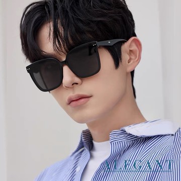 ALEGANT航太黑戶外時尚中性時尚方框偏光墨鏡│UV400太陽眼鏡│無垠的雋永星河
