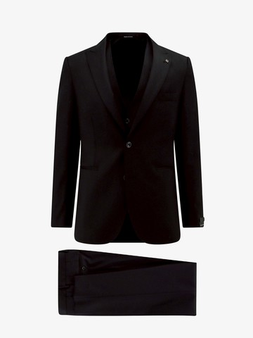 Virgin wool suit with vest with five buttons - TAGLIATORE - gender_Man