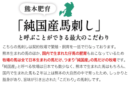 馬刺し 上赤身 ブロック 国産 熊本肥育 冷凍 生食用 たれ付き(100g×2)＋たてがみセット(50g×1) 肉 期間限定 絶品 牛肉よりヘルシー 馬肉 予約 平成27年28年 農林水産大臣賞受賞 熊本県長洲町《90日以内に順次出荷(土日祝除く)》