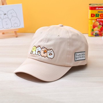 角落刺繡溫泉棒球帽-卡其