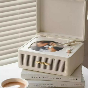 WhatPlus問加C300cd機專輯播放器一體機cd唱片機復古留聲機禮物【宜家良品百貨】