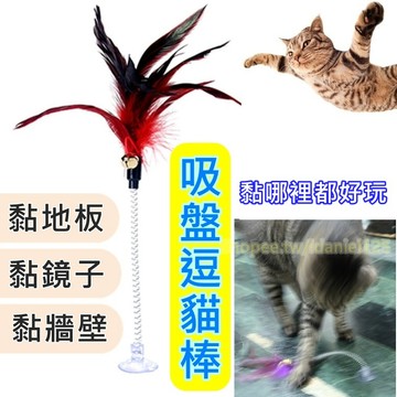 【台灣出貨 免運費】逗貓棒 吸盤逗貓棒 貓玩具 寵物玩具 逗貓