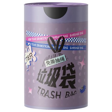 Apex Innovation 特厚免撕鋼袋抽繩手提垃圾袋 78張/卷 40x50CM  1捲