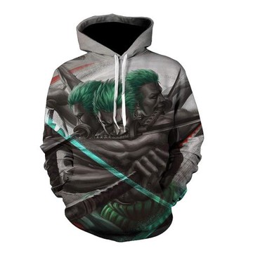 日系動漫印花長袖帽衫Japanese anime print long-sleeved hoodie