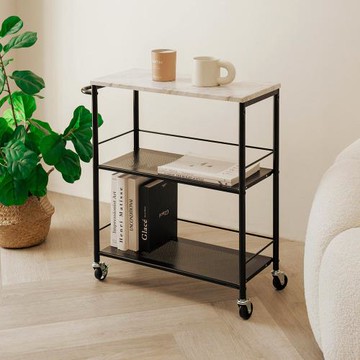 IKLOO_多功能三層扶手活動餐車 (廚房置物架/收納推車)