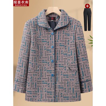 中老年人春秋外套女70歲80奶奶春裝長袖媽媽薄款上衣2025新款衣服