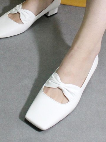 Square Ribbon Loafer M-IG-180201 White