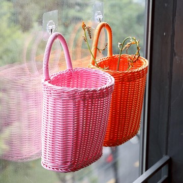 廚房廚具掛籃蔥姜蒜收納筐 宿舍床頭掛袋浴室陽臺置物籃