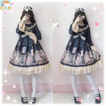 人魚之戀日系軟妹洛麗塔洋裝復古lolita連衣裙日常cos服 動漫Cosplay服裝