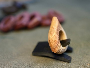 森林人生原木手刻戒指-櫸木