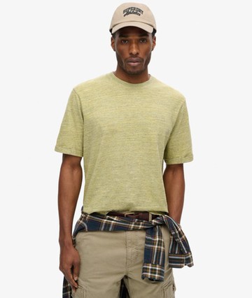 Superdry Men's Men's Over-dyed Slub Marl T-shirt Yellow / Lemon Drop - Size: L