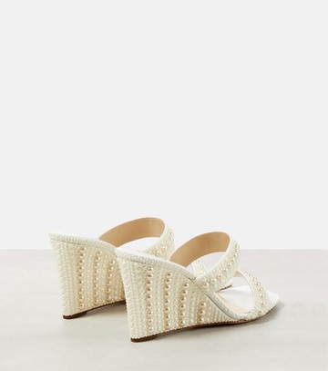 Jimmy Choo Bridal Sacoria 85 embellished wedge mules
