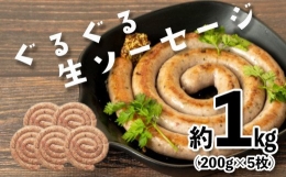 生 ソーセージ 冷凍 豚肉 計 1kg 小分け 200g 5袋 バーベキュー