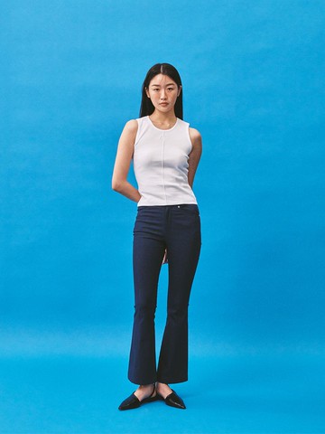 HIGH WAISTED BOOTCUT JEANS (DEEP BLUE)