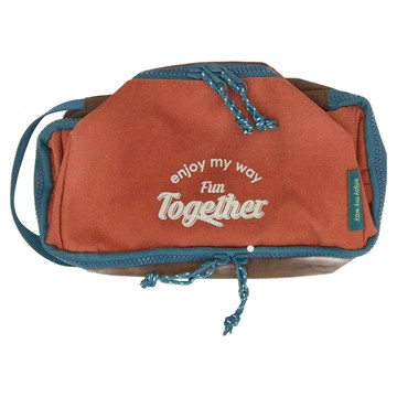 m square 雙層乾溼分離洗漱包 - 橡果橘  24.5 x 12.5 x 14cm