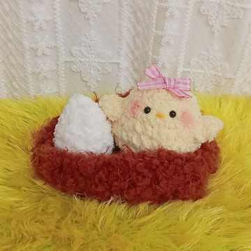 圓圓小雞 可加吊飾 可改色 手作鉤織小物