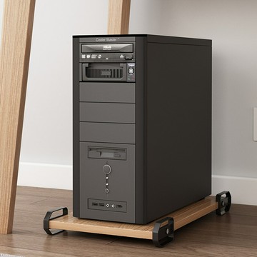 APP下單享點數9% 簡約書房可移動主機托臺式電腦主機托架機箱托架木質機箱底座架子