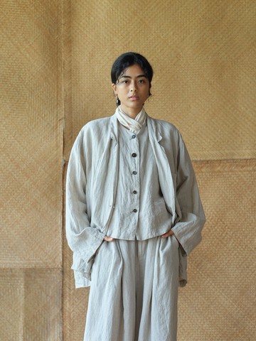 復古文青 / 亞麻外套 / 春夏休閒上衣