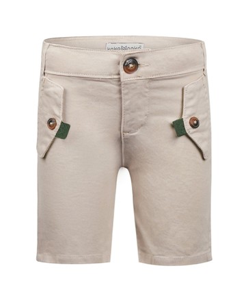 素面灰棕色短褲134cm