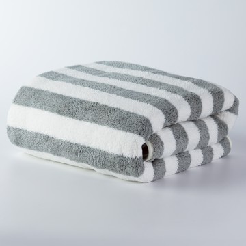 comet 柔軟條紋浴巾 70 x 140 cm  1個  灰色